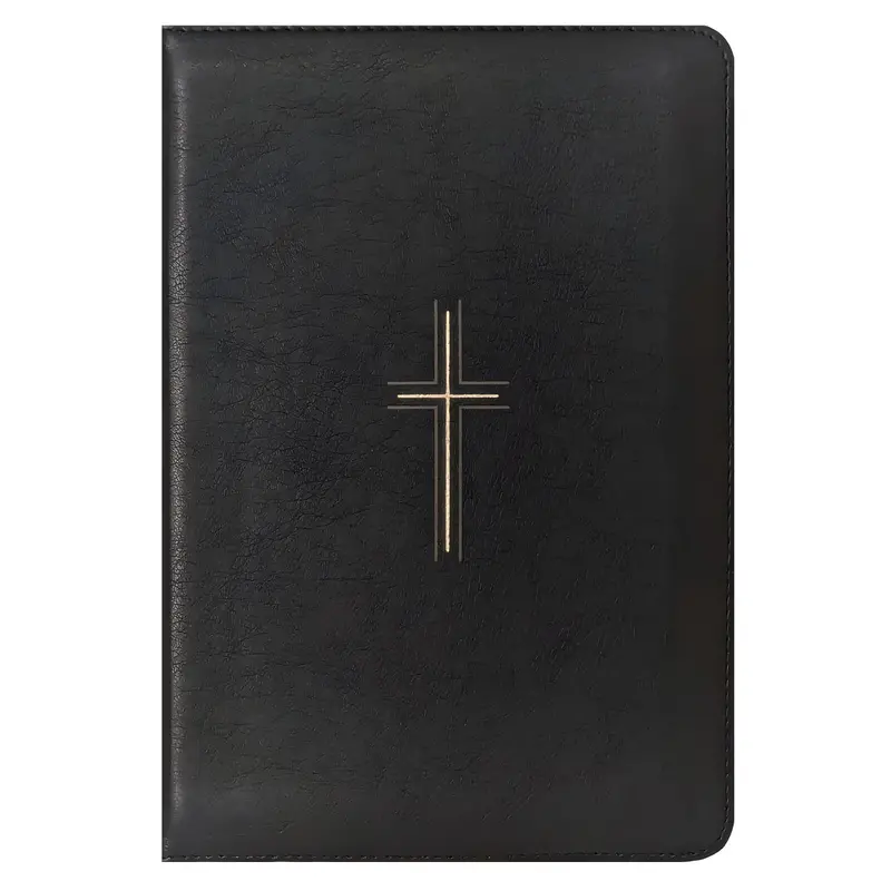 Nlt Thinline Reference Bible – Black Cross Imitation Leather, Large Print Red Letter, Zip Closure 1