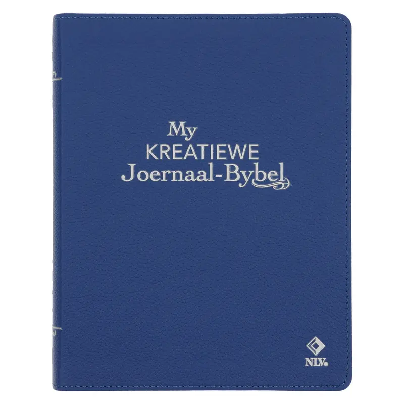 Nlv Creative Journal-Bible — Royal Blue Genuine Leather 1
