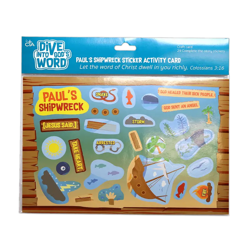 Paul'S Shipwreck Sticker Scene – Bible Story Learning Activity 1