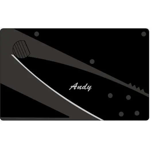 Pocket-Friendly Folding Knife – Custom Laser-Etched Card Style 1