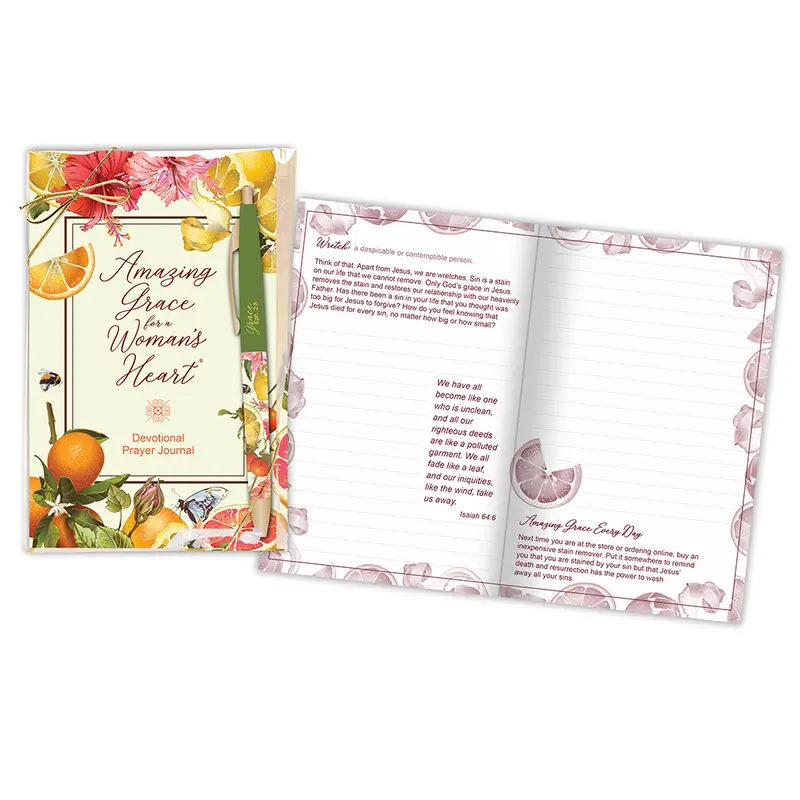 Prayer Journal + Pen Set – 'Amazing Grace For A Woman'S Heart' Edition 1