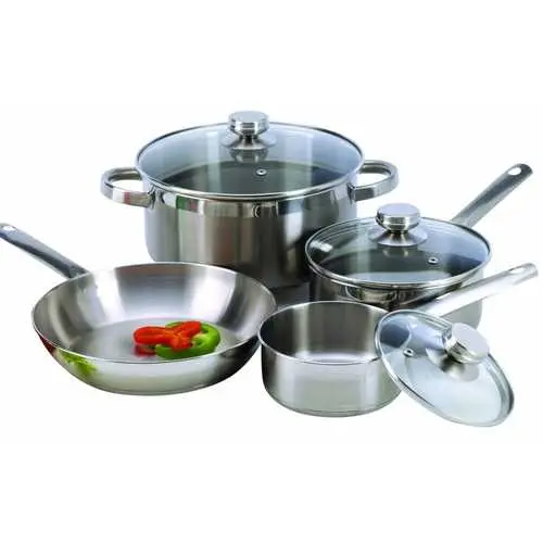 Premium 7-Piece Stainless Steel Cookware Set – 18/10 Grade Construction 1
