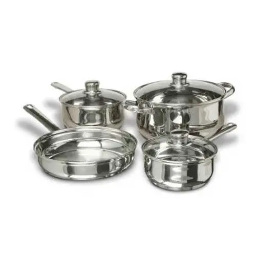Premium 7-Piece Stainless Steel Cookware Set With Shatter-Resistant Glass Lids 1