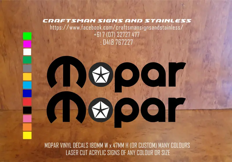 Premium Mopar Vinyl Decal Set For Vehicles And Gear 1