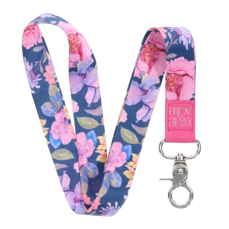 Proverbs 31:25 Floral Lanyard For Daily Encouragement 2