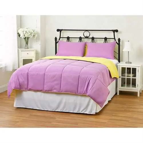 Purple And Yellow Twin/Twin Xl Microfiber Comforter Set – Includes 1 Sham 1