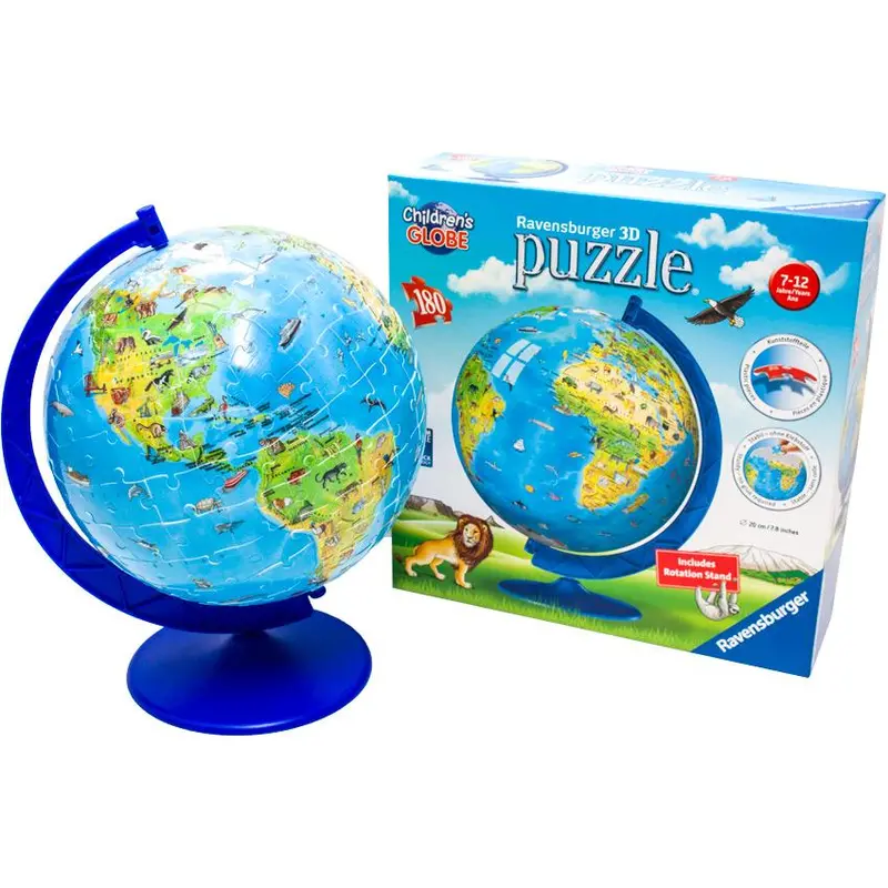 Puzzleball Globe – 180-Piece Interactive 3D Puzzle 1