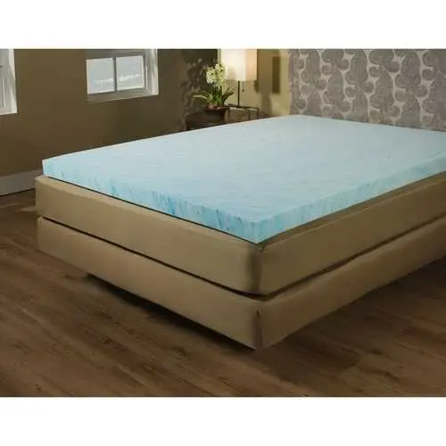 Queen Gel Memory Foam Mattress Topper – 2-Inch Blue Cooling Layer, Usa-Made 1
