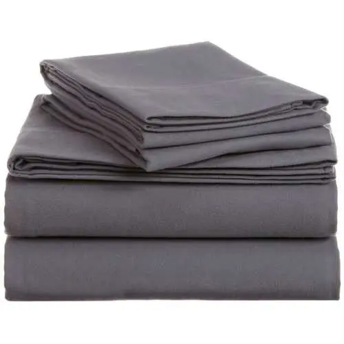 Queen Graphite Velvet Flannel Sheet Set – 100% Cotton, Ultra-Soft Finish 1