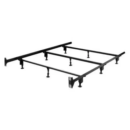 Queen Metal Bed Frame – Reinforced 9-Leg Construction With Headboard Brackets 1