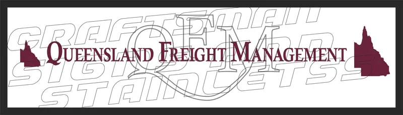 Queensland Freight Management (Qfm) #1 Bar Mat – Branded Desk Or Bar Accessory 1