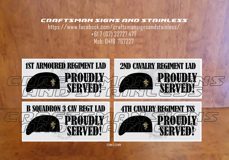 Raeme Black Berets Decal – 'Proudly Served', 2Nd Cavalry Regiment 1