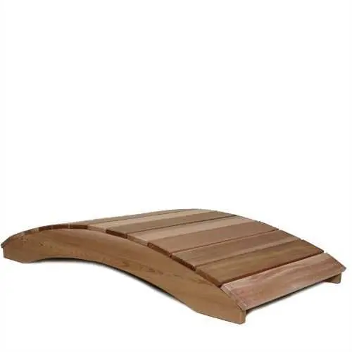 Red Cedar 6-Foot Outdoor Garden Bridge For Landscaping 1