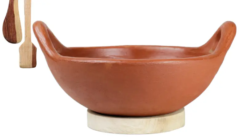 Red Clay Kadai – Hand-Thrown Cooking Vessel For Indian Dishes & Table Service 1