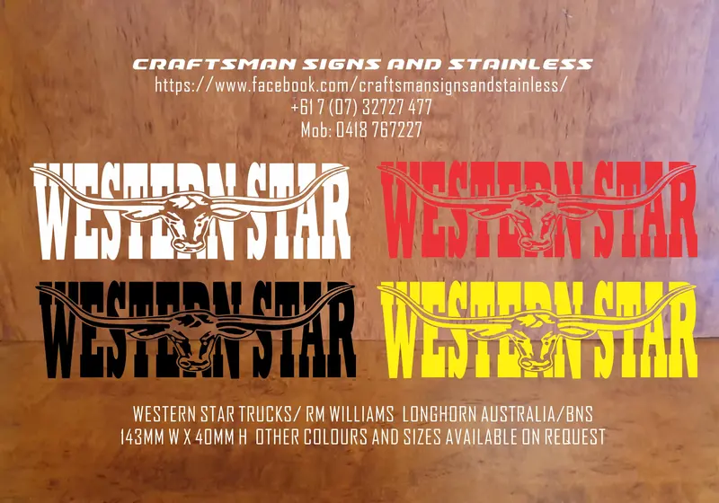 Rm Williams Longhorn & Bns Decal For Western Star Trucks 1
