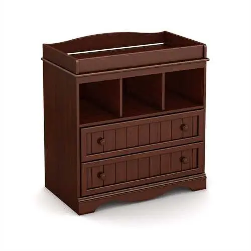 Royal Cherry Wood Baby Changing Table With Two Storage Drawers 1