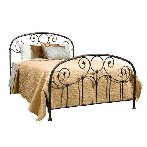 Rusty Gold King Size Metal Bed Frame – Includes Headboard & Footboard 1