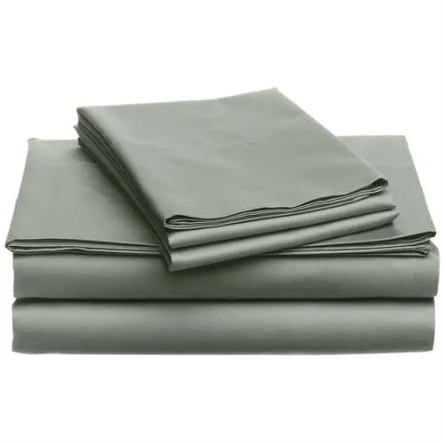 Sage Green Cotton Sheet Set – Queen Size, 400-Thread-Count Luxury Bed Linens 1