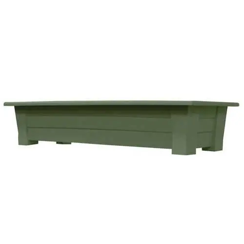Sage Green Rectangular Patio Planter For Decks And Gardens – 150 Lb Capacity 1