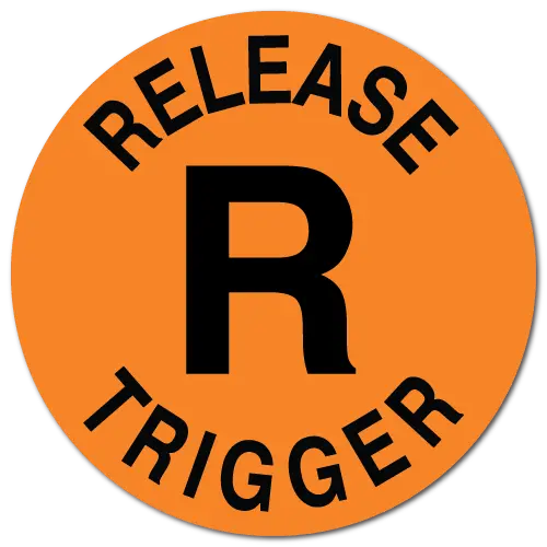 Shotgun Release Trigger Safety Warning Decal – Die-Cut Sticker 1