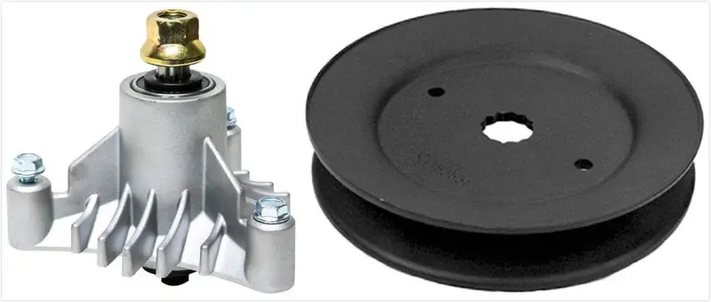 Single Spindle And Pulley Assembly For 46-Inch Ayp/Husqvarna Lawn Tractors – Compatible With 143651, 532143651 1
