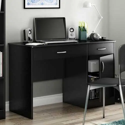 Sleek Black Home Office Desk For Productive Workspaces 1