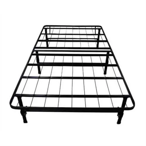 Sleek Twin Black Metal Platform Bed Frame With Low-Profile Design 1