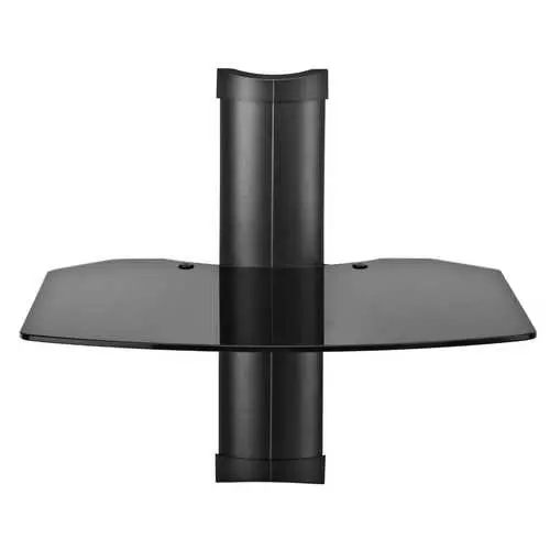 Slim Black Wall-Mount Av Shelf – Compact Floating Shelf For Dvd Players, Cable Boxes & Mini Pcs 1