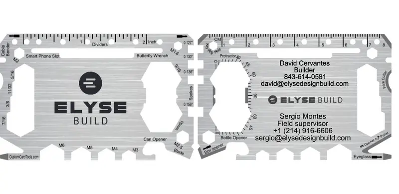 Slim Multi-Function Business Card Tool – Custom Logo Edition (Model 1) 1