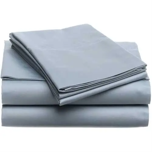 Smokey Blue 400-Thread Count Egyptian Cotton Sheet Set – Queen Size 1