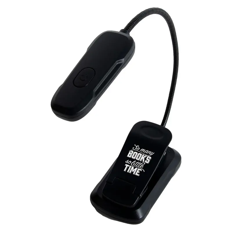 So Many Books, So Little Time: Black Rechargeable Led Book Light 1