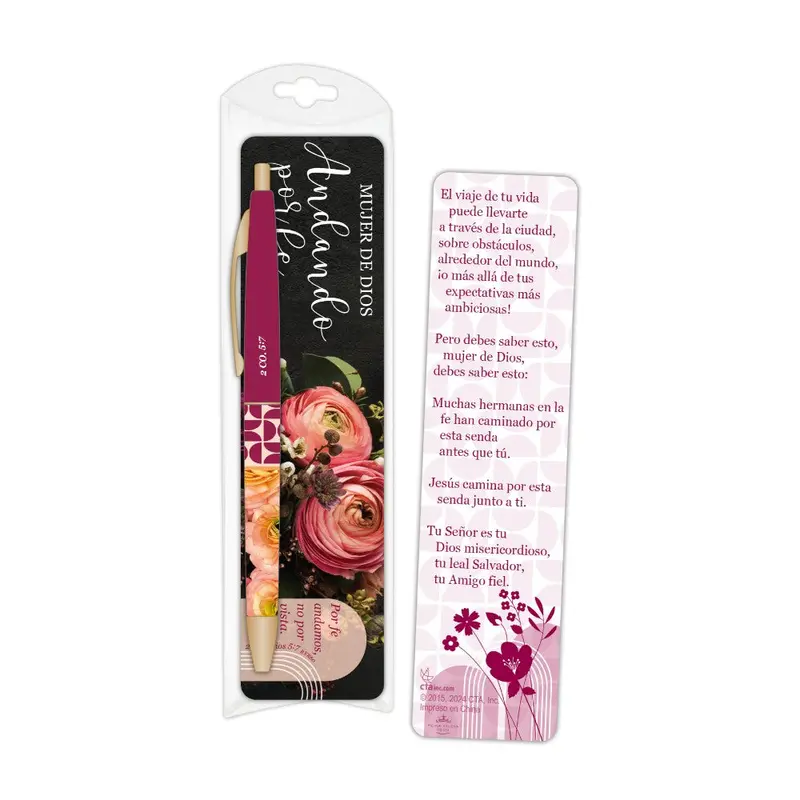 Spanish Bookmark And Pen Set – Woman Of God: Walking By Faith 1