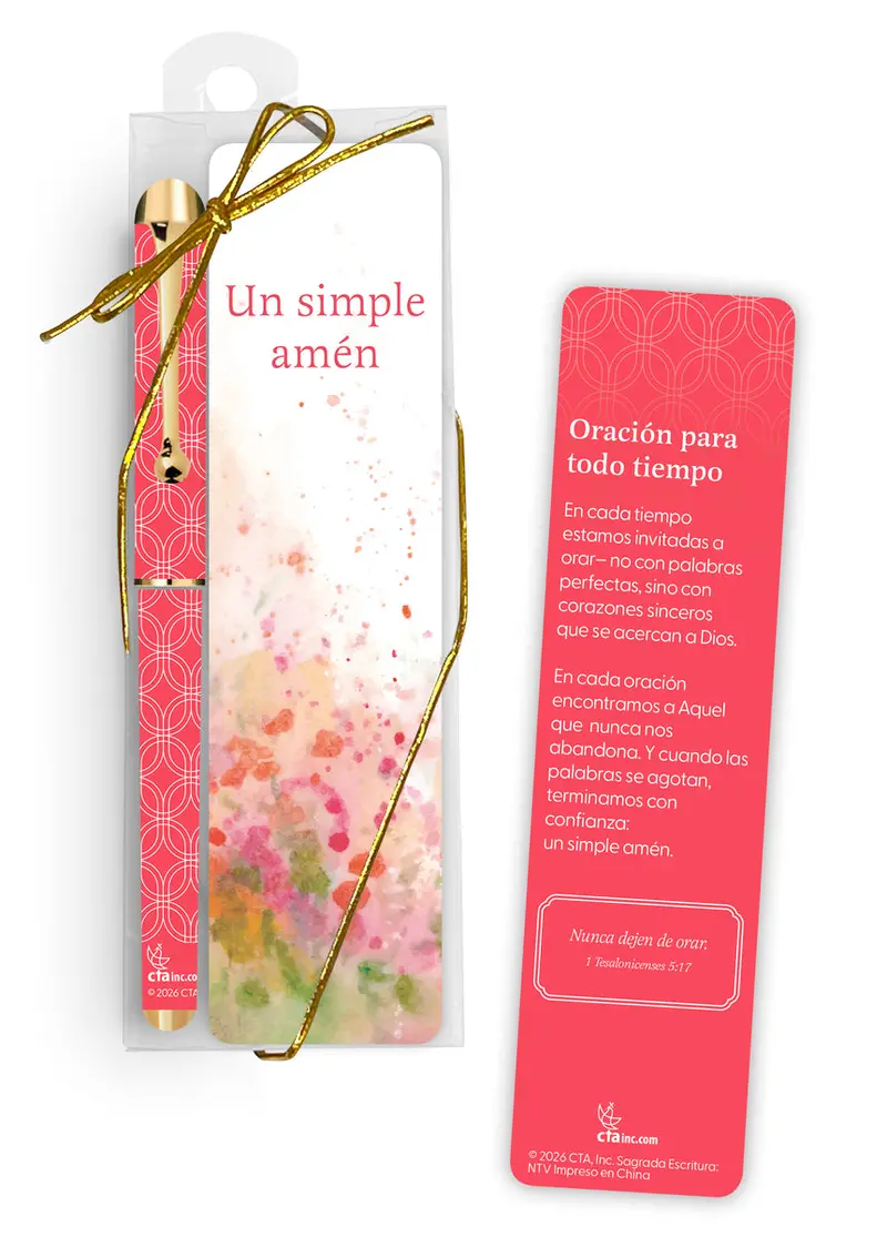 Spanish-Language Bookmark And Pen Gift Set – 'A Simple Amen' Theme 1