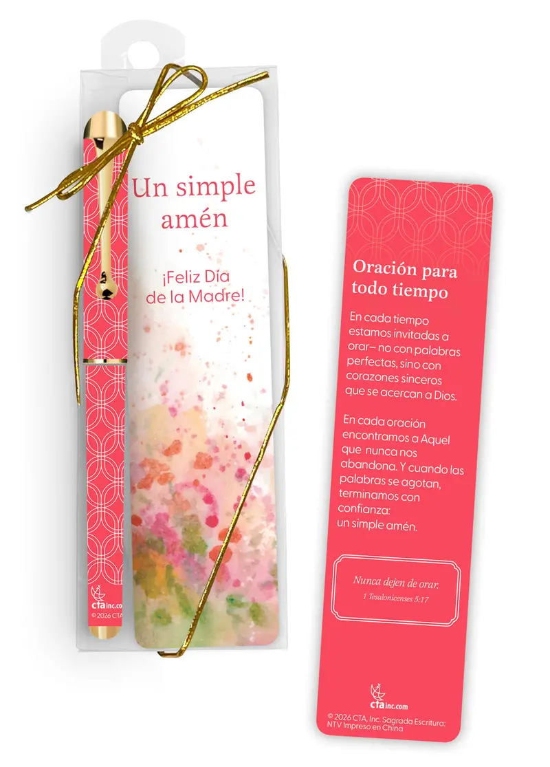 Spanish-Language Mother’S Day Bookmark & Pen Gift Set – 'A Simple Amen' 1