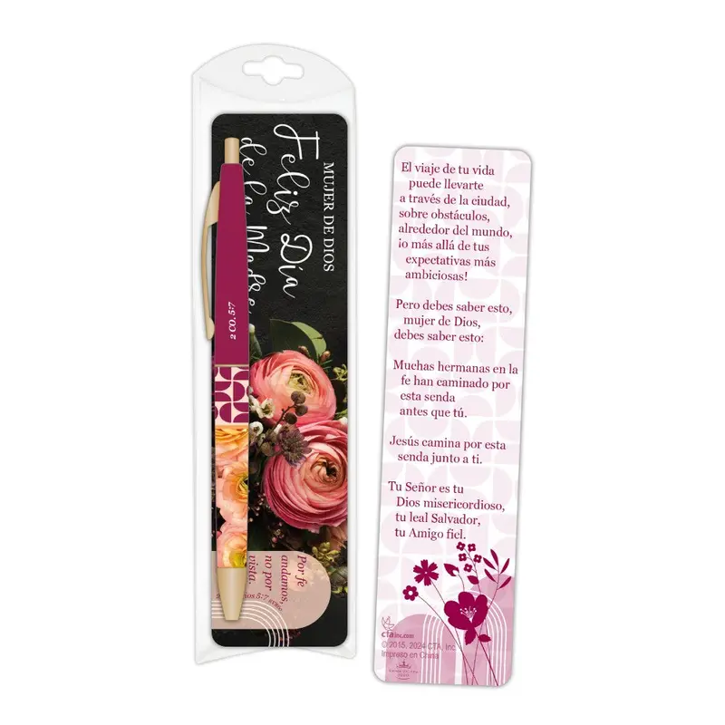 Spanish Mother’S Day Gift Set: Bookmark & Pen – Woman Of God 1