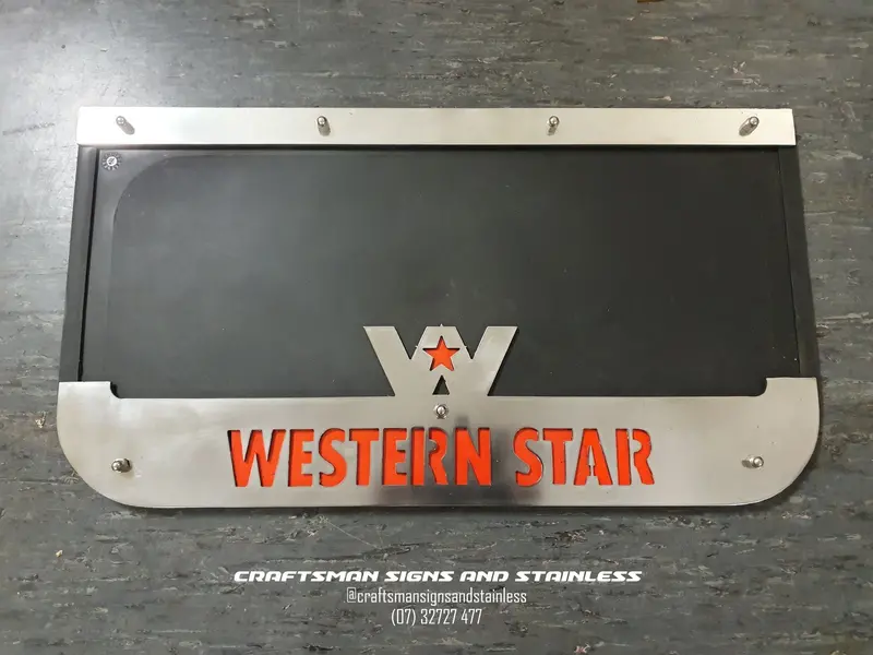 Stainless Steel Western Star Mudflap Counterweight 1