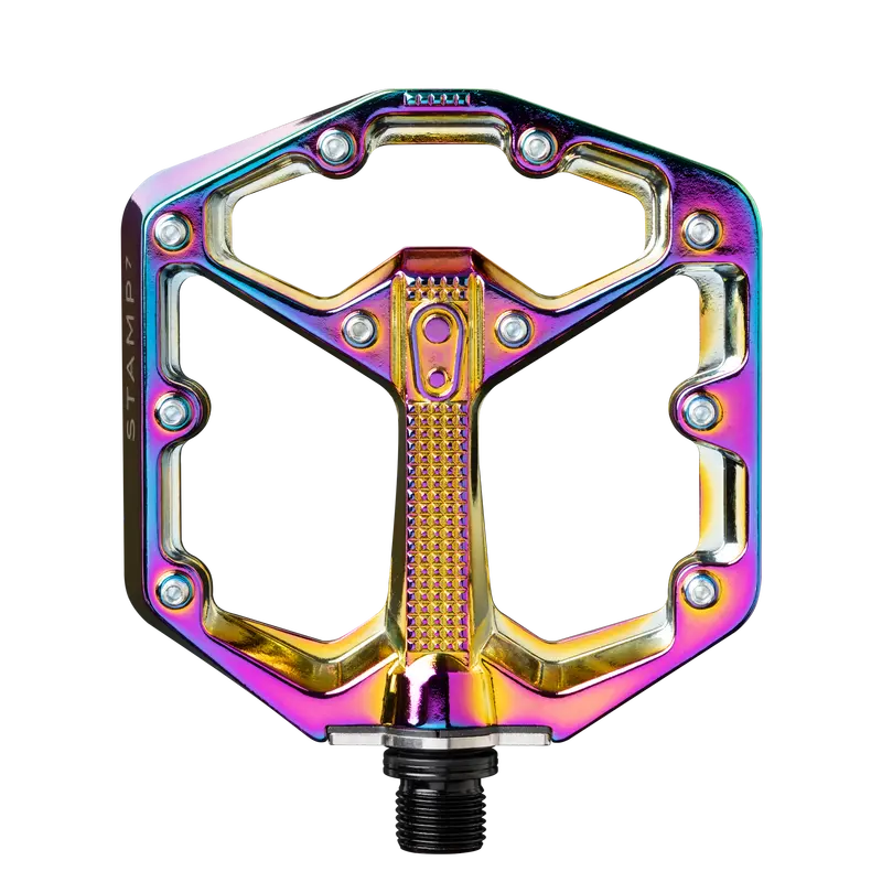 Stamp 7 Compact Alloy Flat Pedals – Oil Slick Finish 1