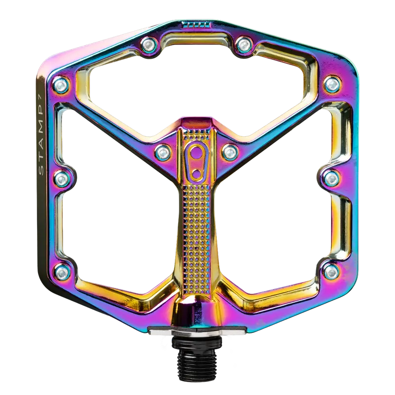Stamp 7 Large Alloy Flat Pedals – Oil Slick Finish 1