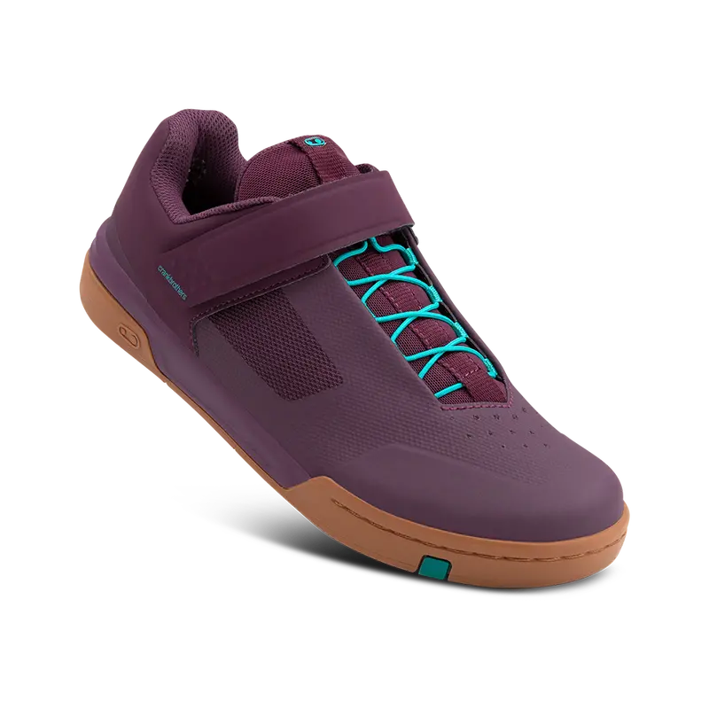Stamp Speed Lace Flat Cycling Shoes – Purple & Gum Sole 1