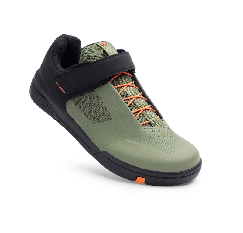 Stamp Speed Lace Flat Shoe – Green & Orange 1