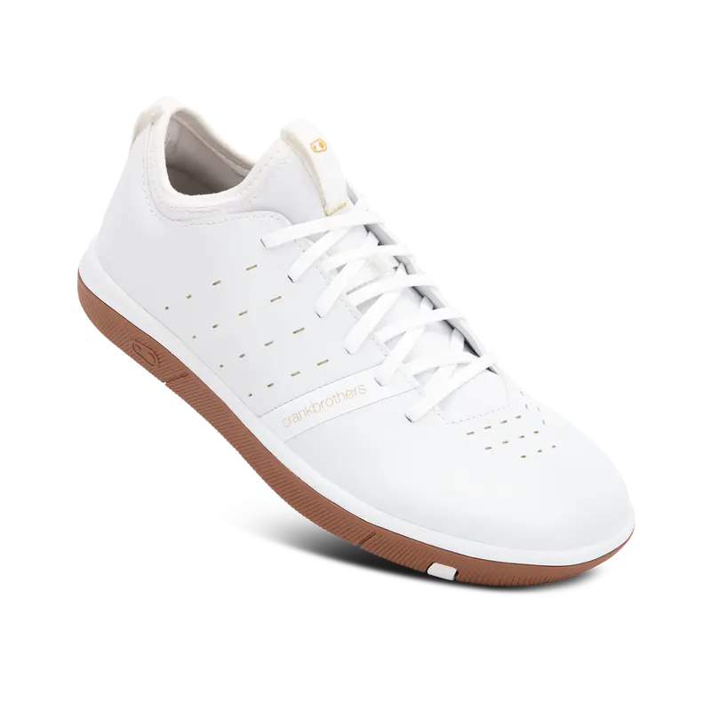 Stamp Street Fabio Flat Shoes – White/Gum 1