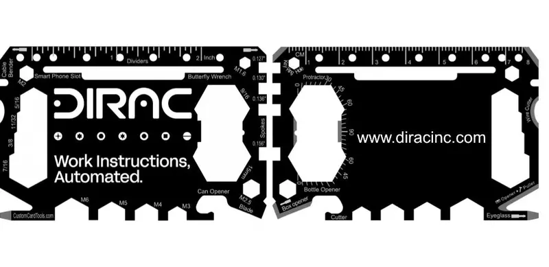 Tailored Multi-Tool Business Card – Stainless Steel, Model 1 1