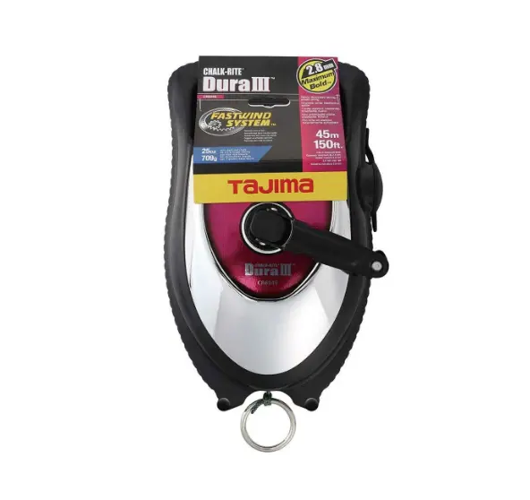 Tajima Chalk-Rite Dura Iii Chalk Box – Cr604S, 150 Ft Extreme-Bold 2.8 Mm Line + Ergonomic Handle Release 1
