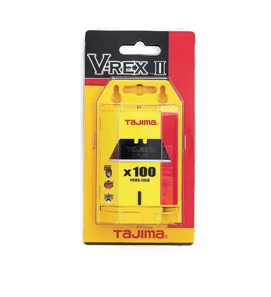 Tajima Vrb2-100B V-Rex Ii Premium Tempered Steel Utility Knife Blades (100-Pack) 1