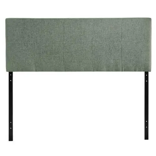 Textured Beige Fabric Queen Headboard – Padded Upholstered Design 1
