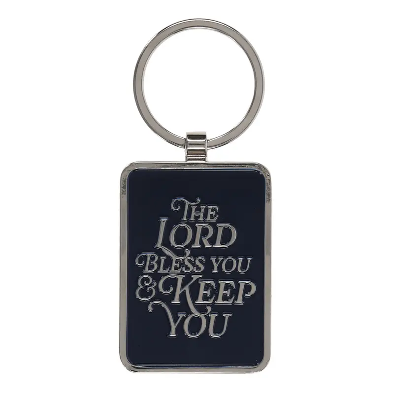'The Lord Bless You And Keep You' Engraved Metal Keychain 1