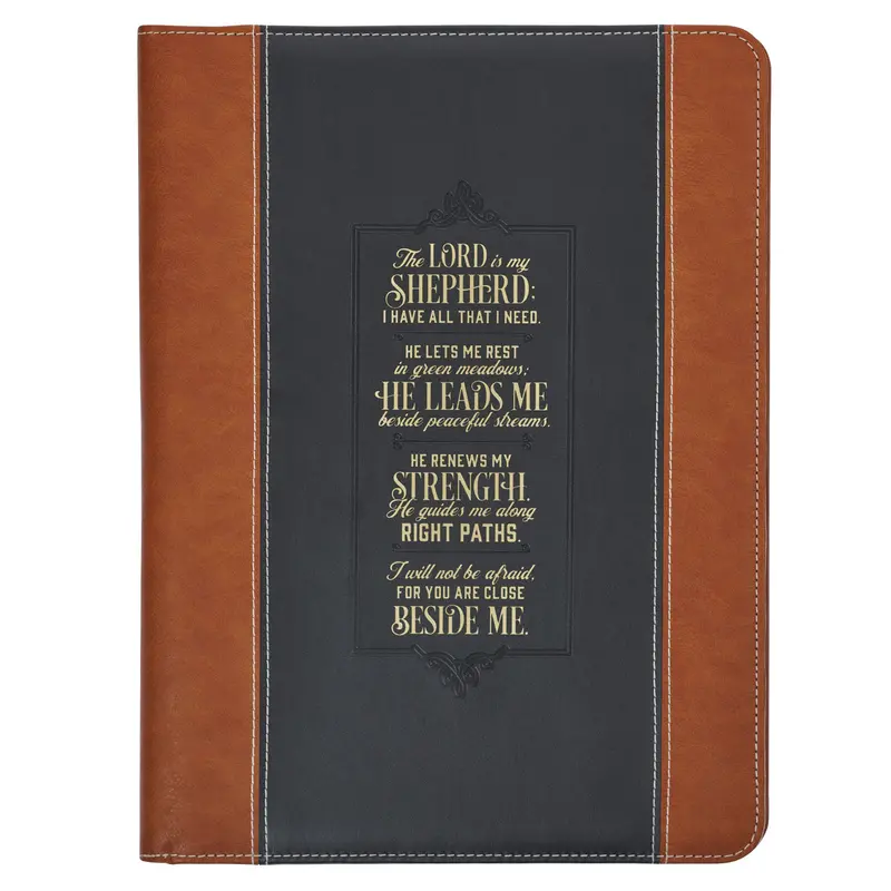 'The Lord Is My Strength' Executive Portfolio Folder – Premium Faux Leather Organizer 1