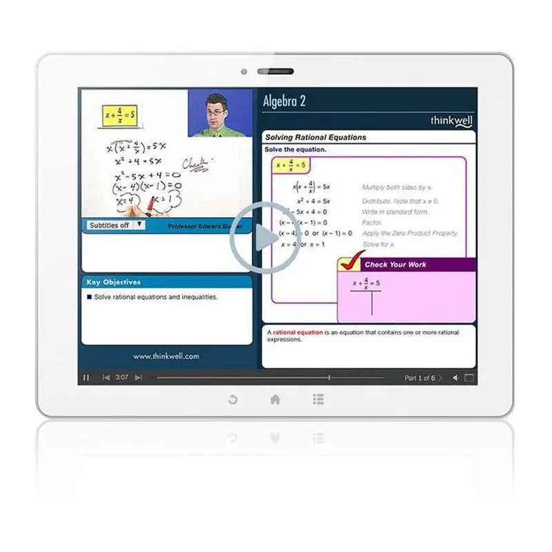 Thinkwell Algebra 2 Course – 12-Month Digital Subscription 1