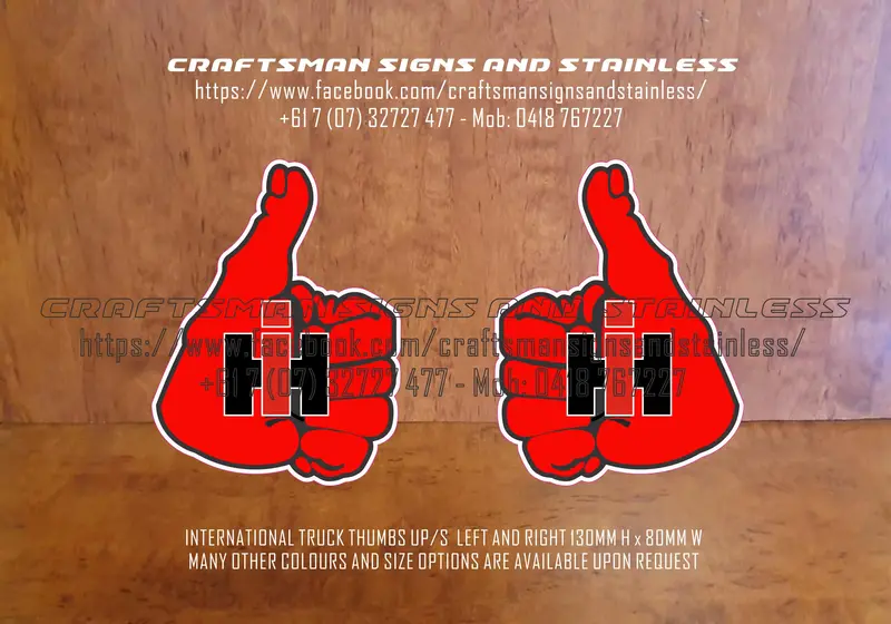 Thumbs Up Decal Featuring International Branding 1
