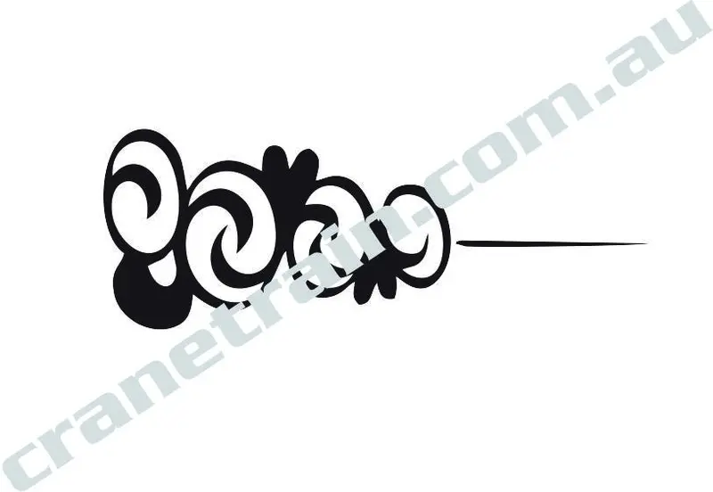 Traditional Side-Mount Blinged Scroll Decal 1